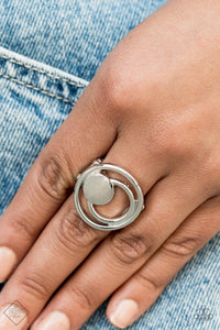 Edgy Eclipse - Silver Ring - Paparazzi Accessories - Sassysblingandthings