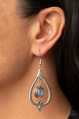 Ethereal Emblem - Blue Earrings - Paparazzi Accessories