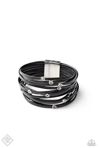 Fearlessly Layered - Black Bracelet - Paparazzi Accessories - Sassysblingandthings
