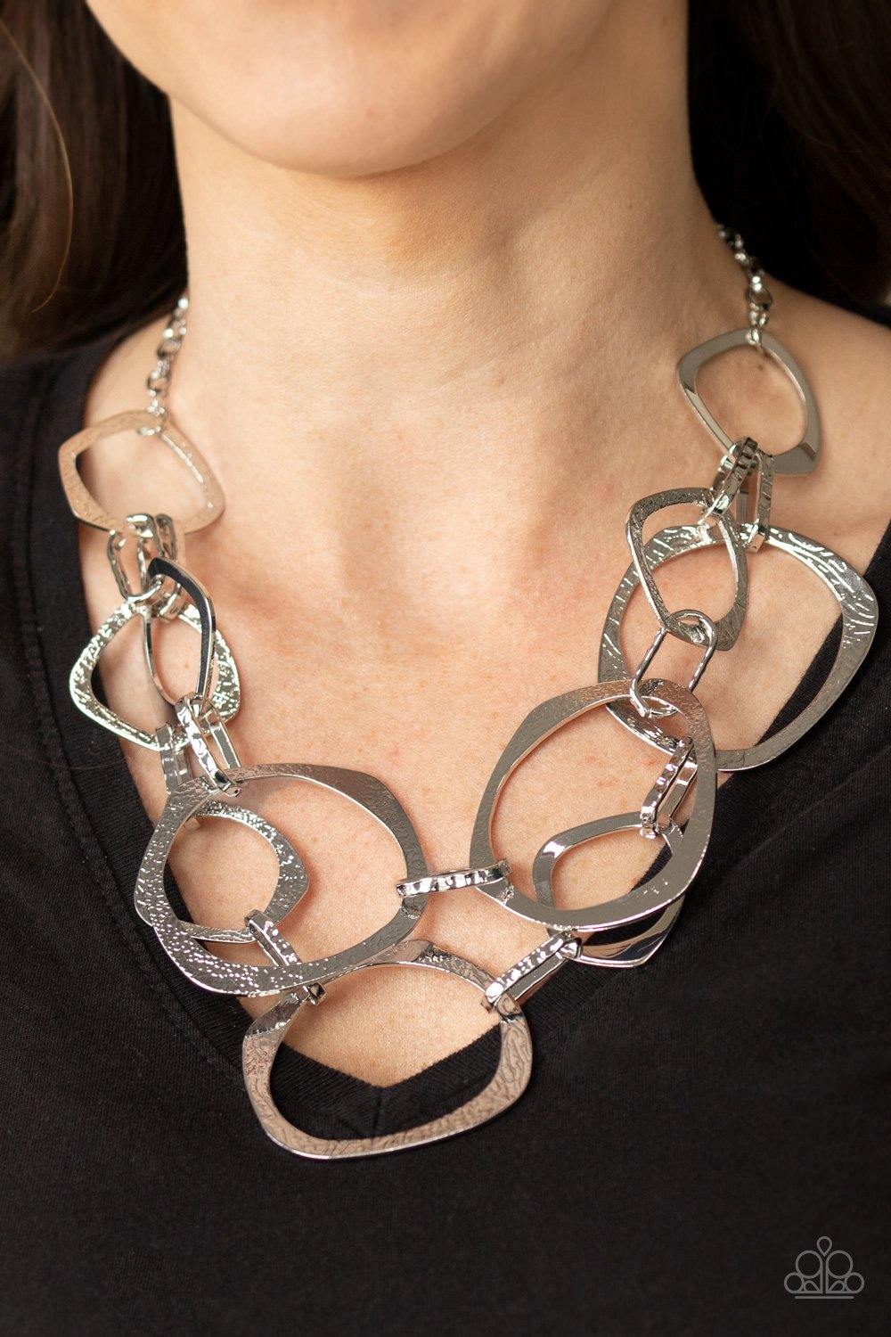 Salvage Yard - Silver Necklace - Paparazzi Accessories - Sassysblingandthings