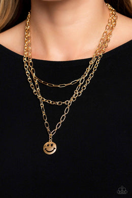 Winking Wanderer - Gold Necklace - Paparazzi Accessories